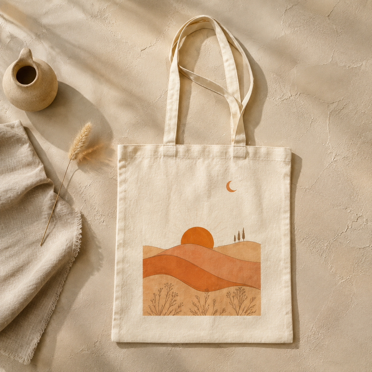 Desert Dunes Canvas Tote Bag