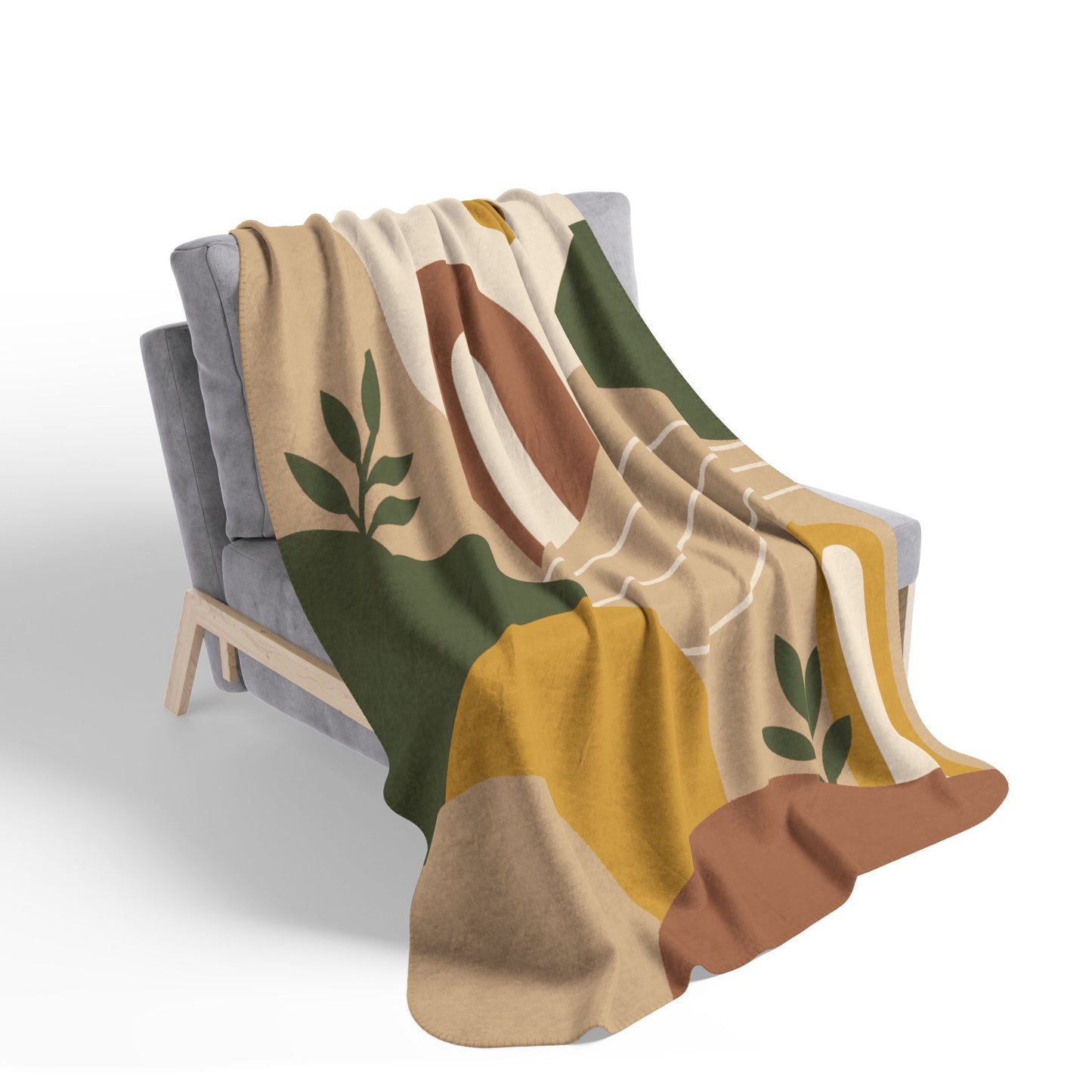 Meadow Arches Fleece Sherpa Blanket